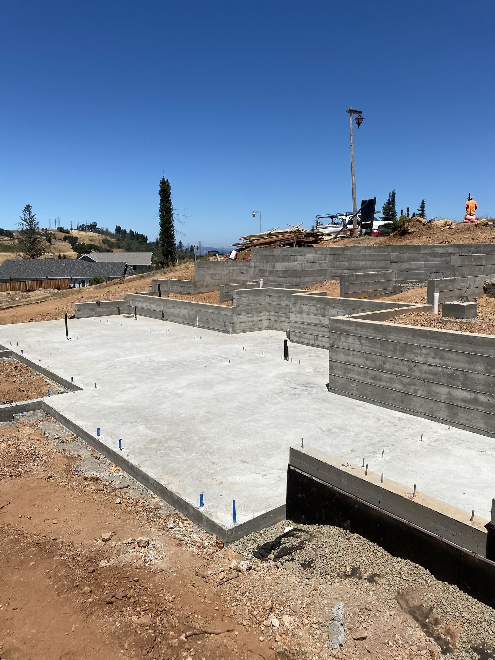 Slab foundation layout