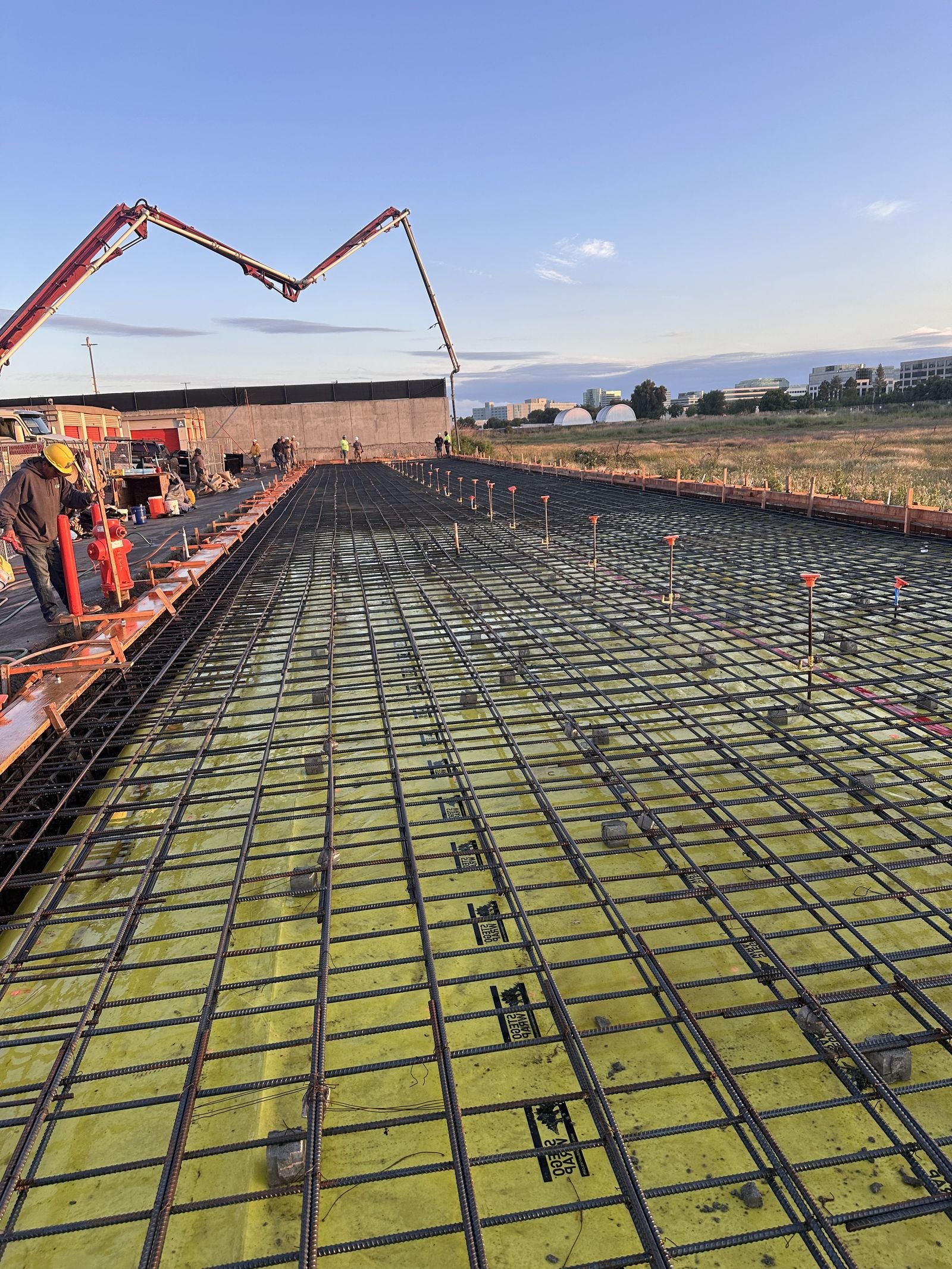 Structural foundation rebar grid